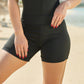 The Black Short-Sleeved Swimming TOP ONLY