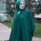 Emerald Green Tweed Cape