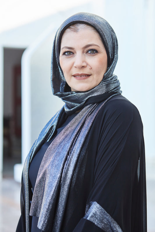 وشاح فضي بلينغ
