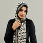 Nude x Black Brand-Printed Scarf