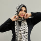Nude x Black Brand-Printed Scarf