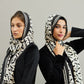 Nude x Black Brand-Printed Scarf