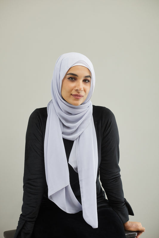 الجليد الأزرق وشاح الشيفون