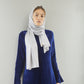 Silver Metallic Jersey Scarf
