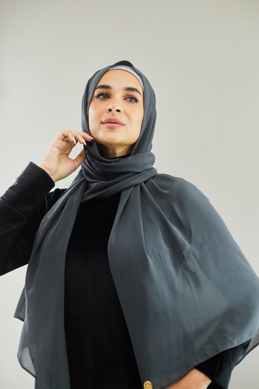 وشاح شيفون Gris De Bruxelles