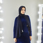 British Blue Chiffon Scarf