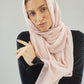 Powder Peach Linen Scarf