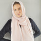 Powder Peach Linen Scarf