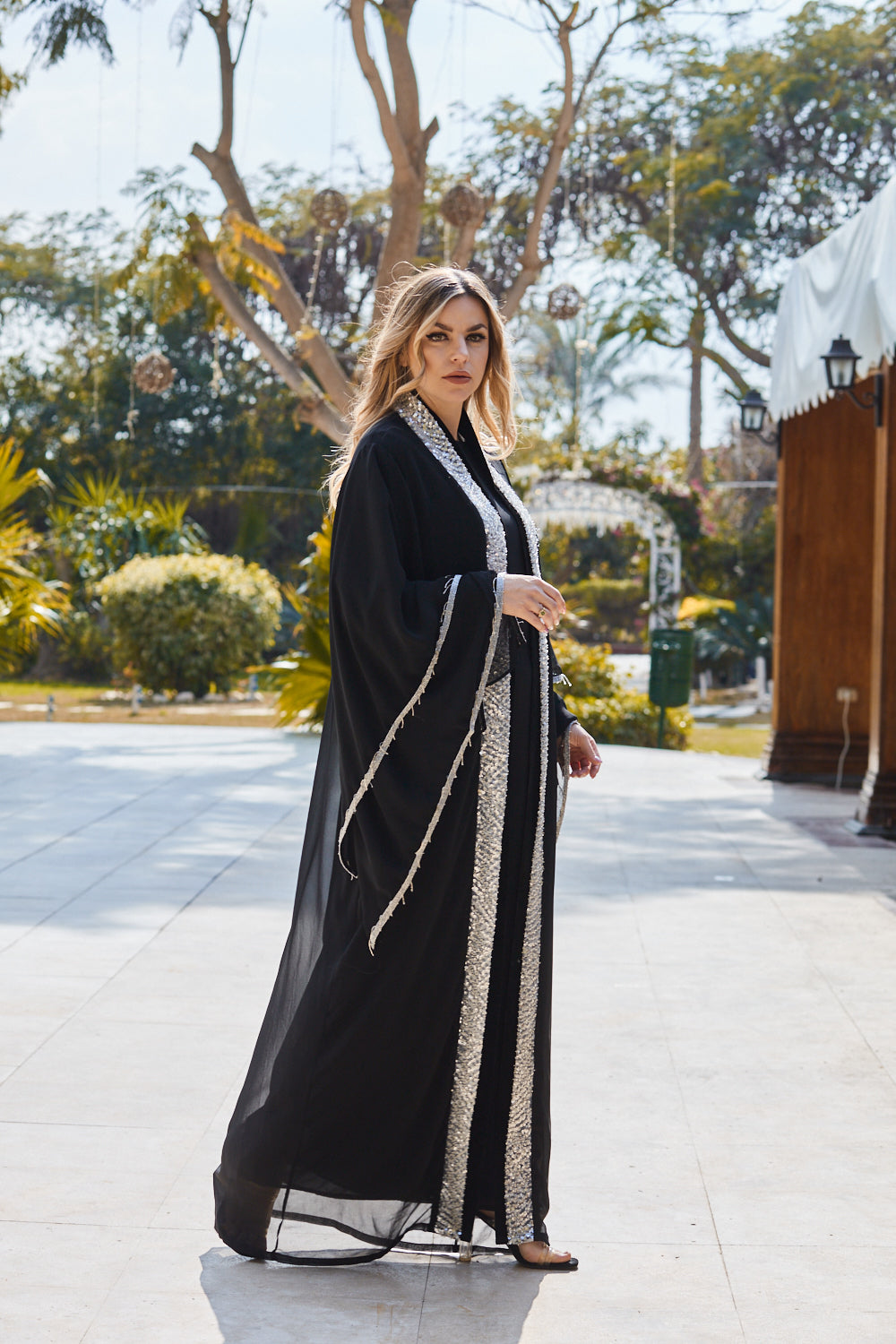 Silver Embroidered Kaftan