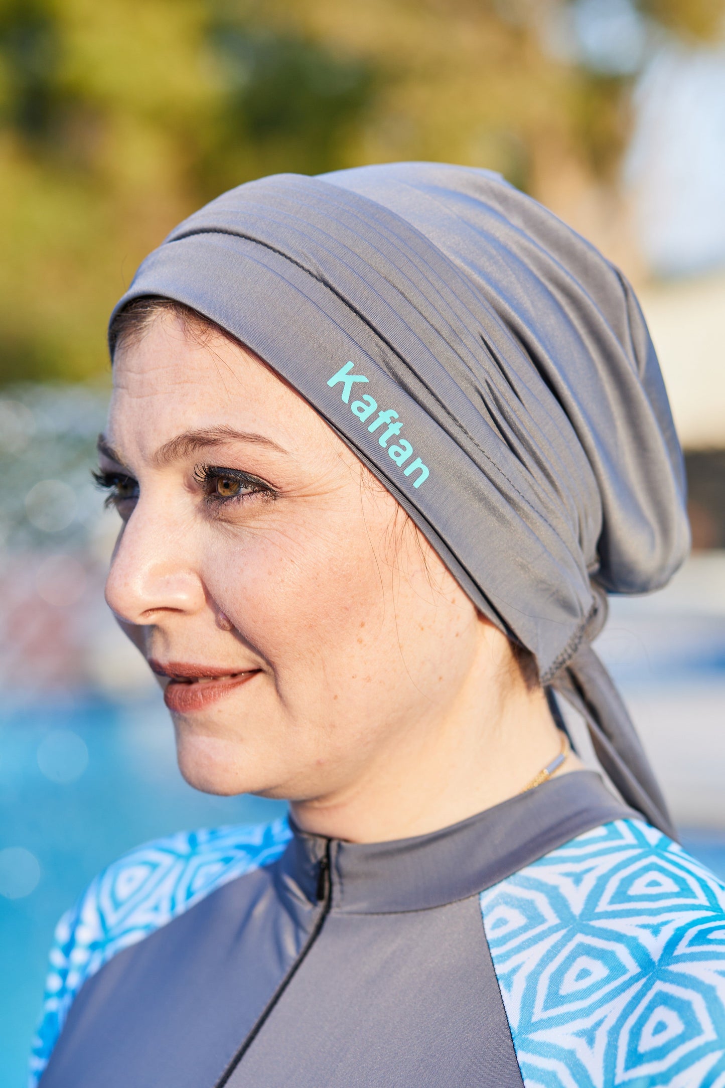 Grey Swimming Turban